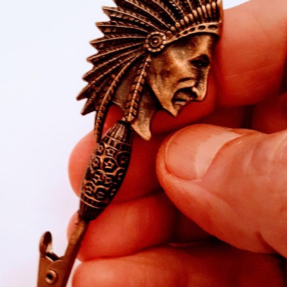 New! Steampunk "Indian Chief" Roach Clip - Picture 2 of 13